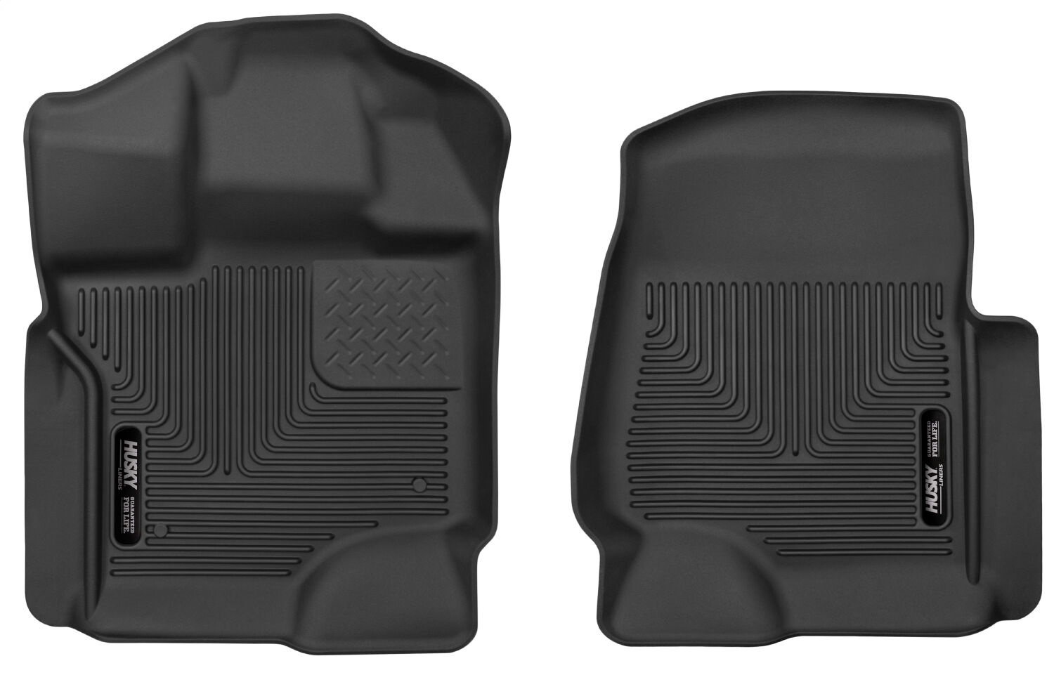 Husky Liners 18361 - 15-23 Ford F-150 Super/Super Crew Cab WeatherBeater Black Front Floor Liners