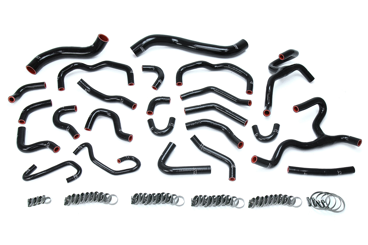 HPS Performance 57-1670-BLK - High Temp 3-ply Reinforced Silicone,Replace Rubber Radiator Heater Coolant Hoses