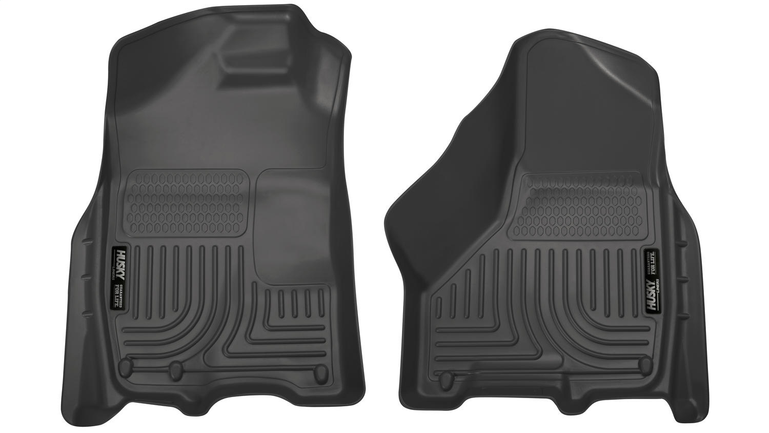 Husky Liners 18001 - 09-10 Dodge Ram 1500/2500/3500 WeatherBeater Front Row Black Floor Liners