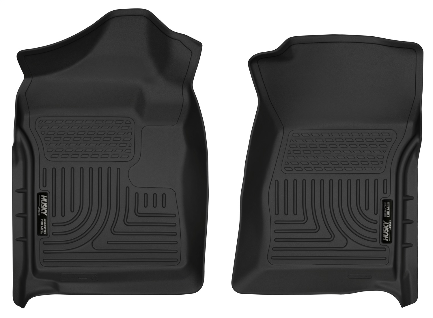 Husky Liners 18221 - 07-12 Chevrolet Silverado/GMC Sierra Regular Cab WeatherBeater Black Floor Liners