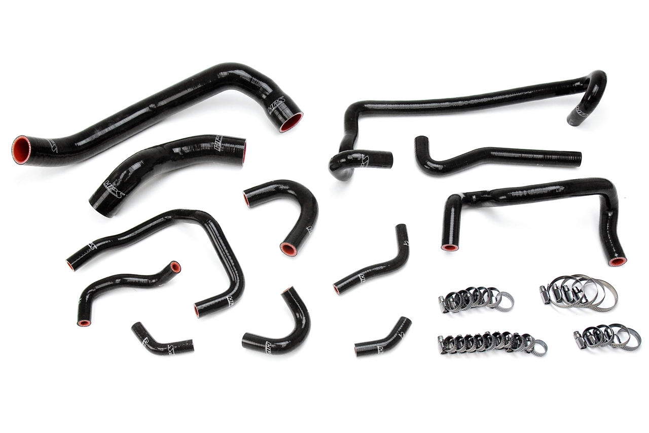 HPS Performance 57-1782-BLK - High Temp 3-ply Reinforced Silicone,Replace Rubber Radiator Heater Coolant Hoses