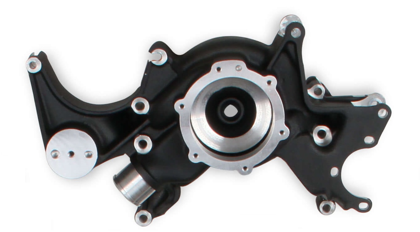 Holley 97-309 - COOLING MANIFOLD - Small Block Chevrolet - Black