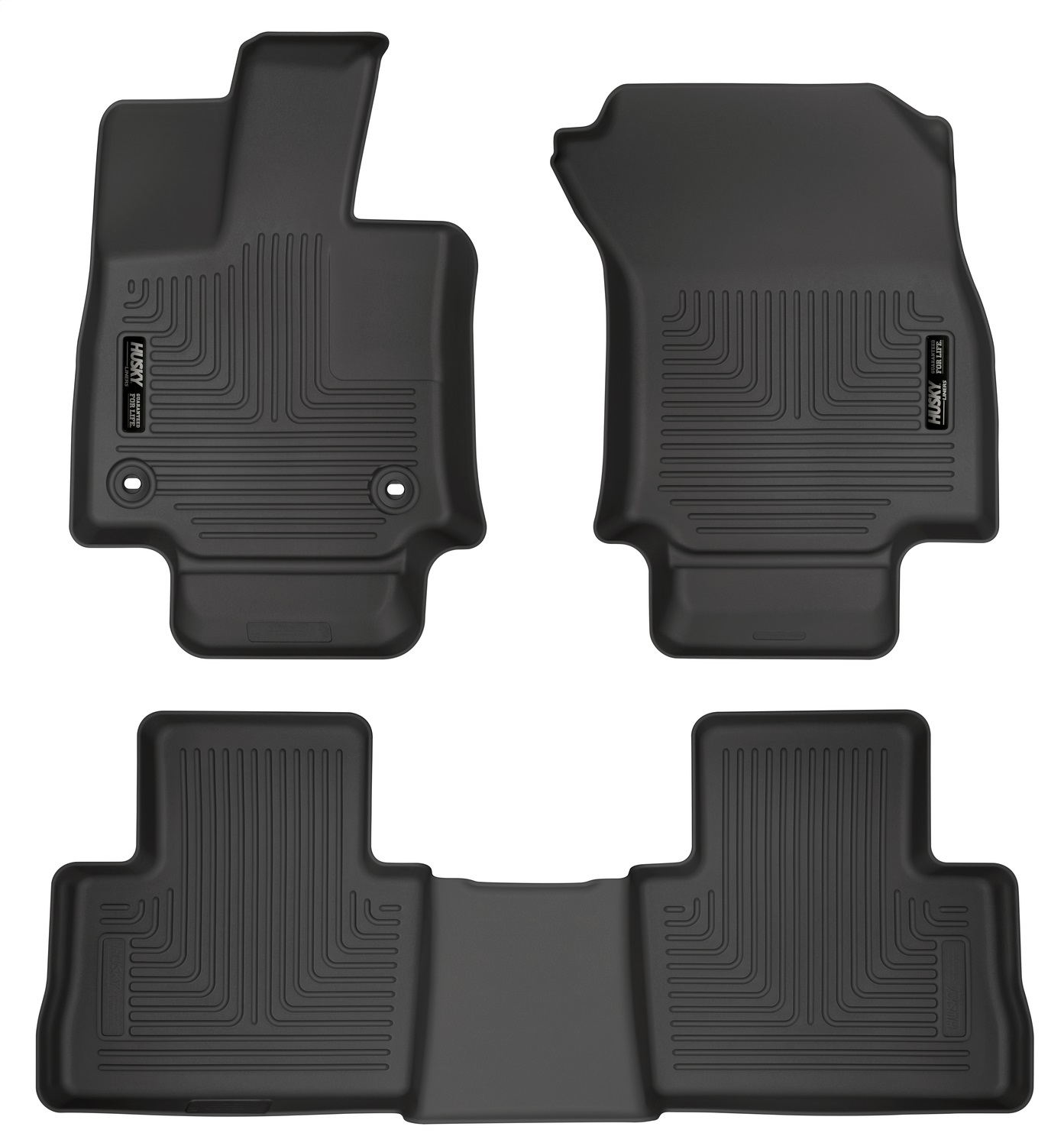 Husky Liners 95501 - 2019 Toyota RAV4 Weatherbeater Black Front & 2nd Seat Floor Liners Husky Liners 95501 - 2019 Toyota RAV4 Weatherbeater Black Front & 2nd Seat Floor Liners