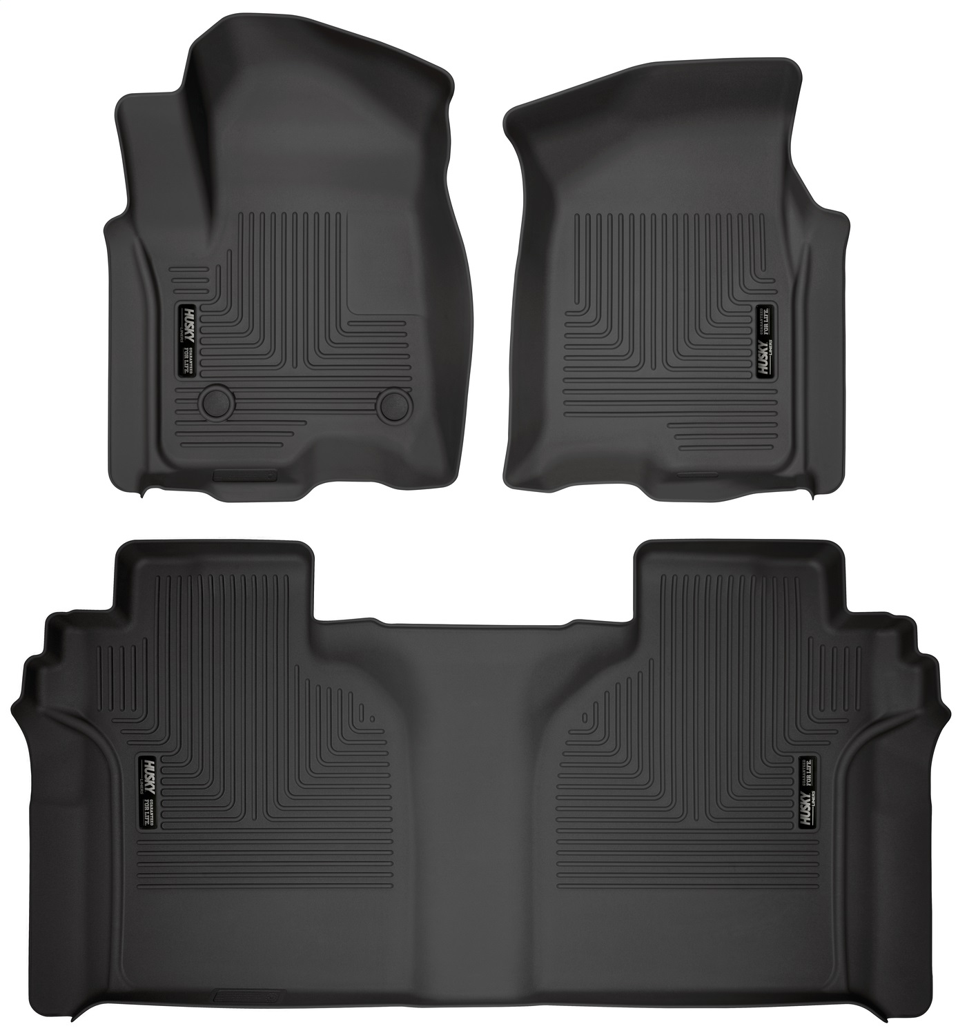 Husky Liners 94021 - 19-23 Chevrolet Silverado 1500 Crew Cab WeatherBeater Blk Front & 2nd Seat Floor Liners Husky Liners 94021 - 19-23 Chevrolet Silverado 1500 Crew Cab WeatherBeater Blk Front & 2nd Seat Floor Liners