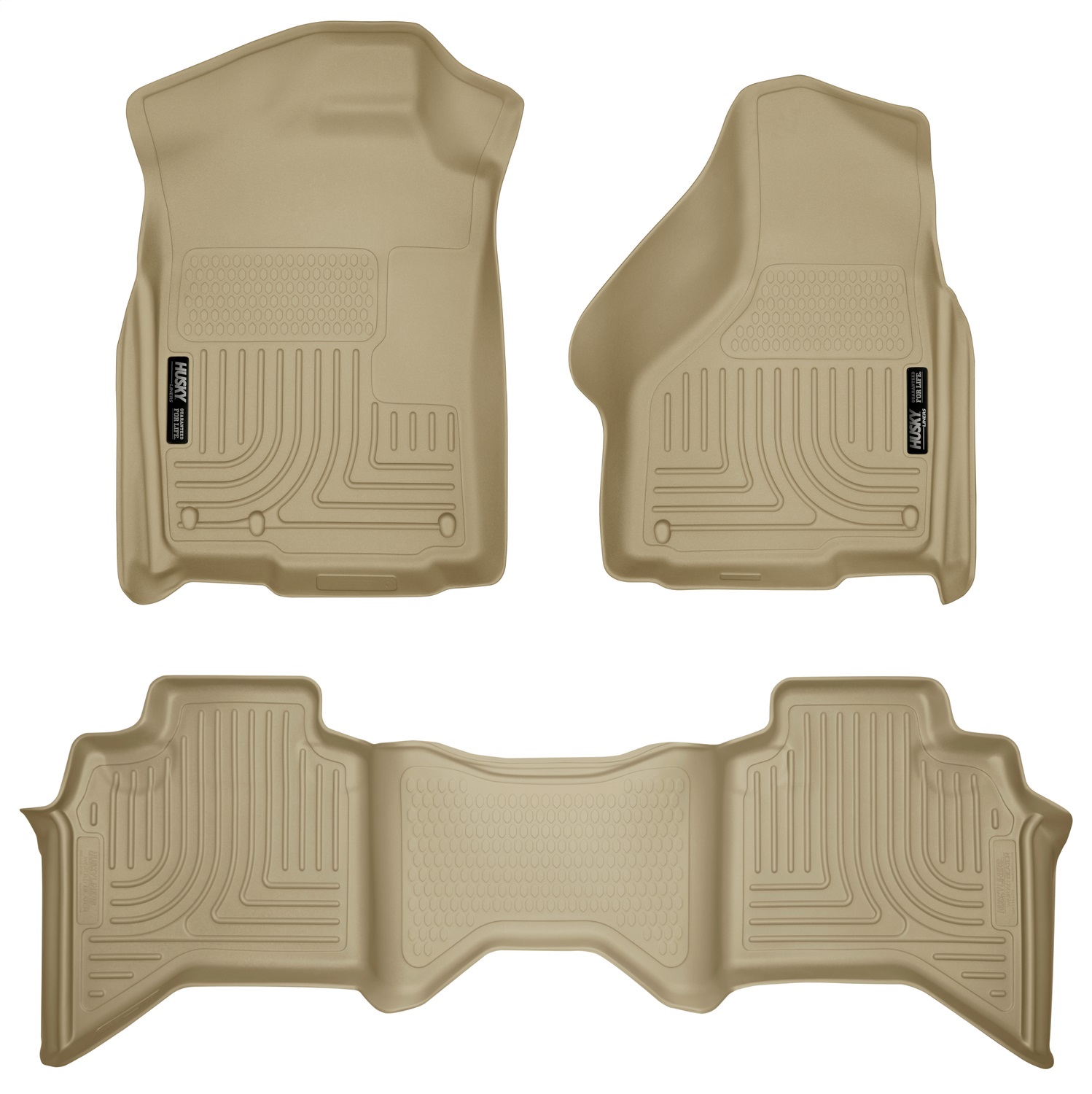 Husky Liners 98033 - 03-08 Dodge Ram 1500/2500/3500 Quad Cab WeatherBeater Combo Tan Floor Liners Husky Liners 98033 - 03-08 Dodge Ram 1500/2500/3500 Quad Cab WeatherBeater Combo Tan Floor Liners