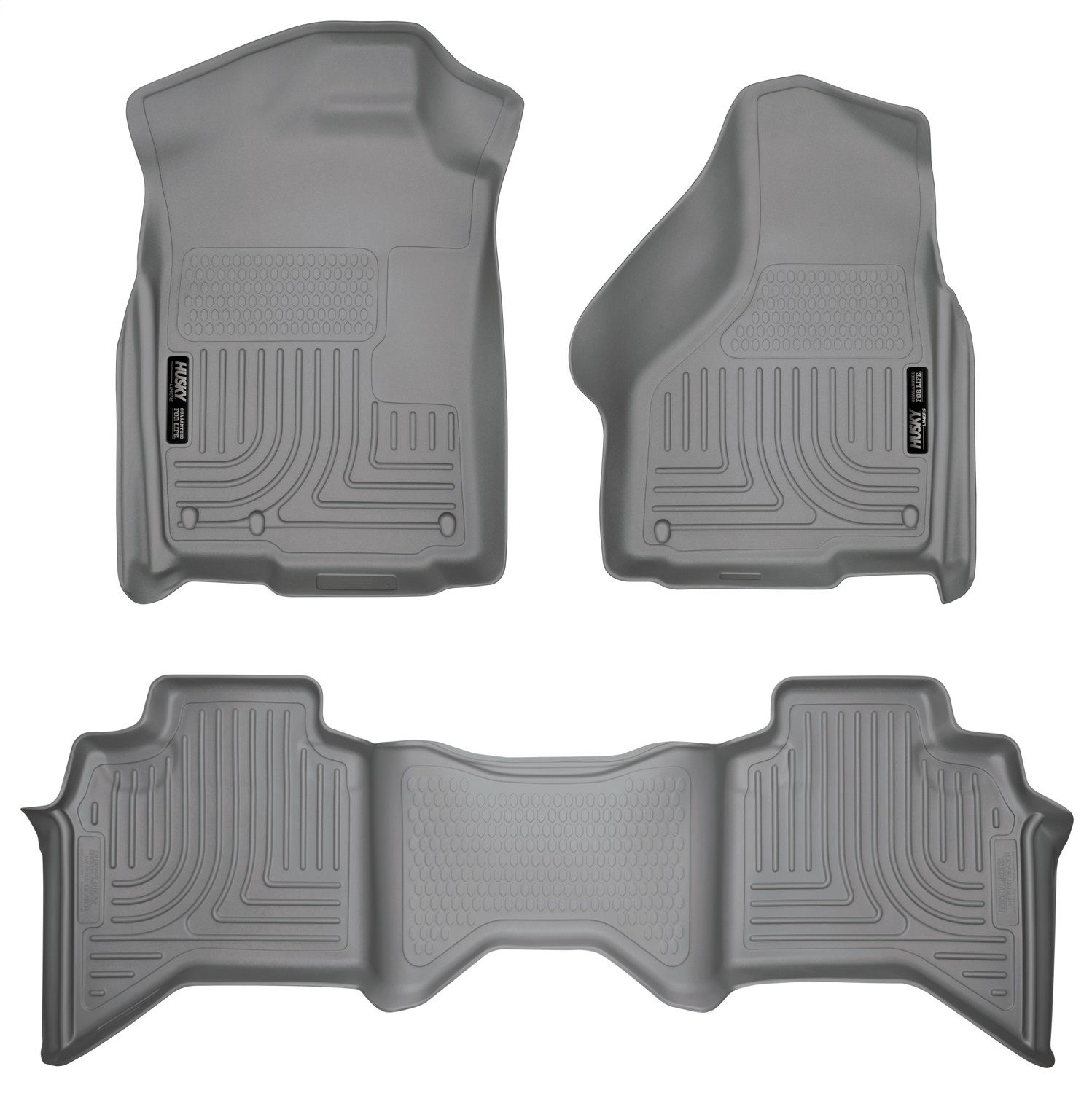 Husky Liners 98032 - 03-08 Dodge Ram 1500/2500/3500 Quad Cab WeatherBeater Combo Gray Floor Liners Husky Liners 98032 - 03-08 Dodge Ram 1500/2500/3500 Quad Cab WeatherBeater Combo Gray Floor Liners