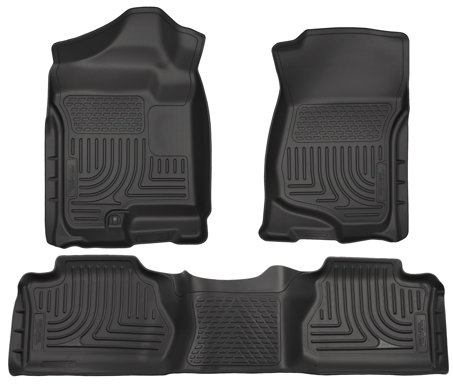 Husky Liners 98211 - 07-12 Chevy Silverado/GMC Sierra Extended Cab WeatherBeater Combo Black Floor Liners Husky Liners 98211 - 07-12 Chevy Silverado/GMC Sierra Extended Cab WeatherBeater Combo Black Floor Liners