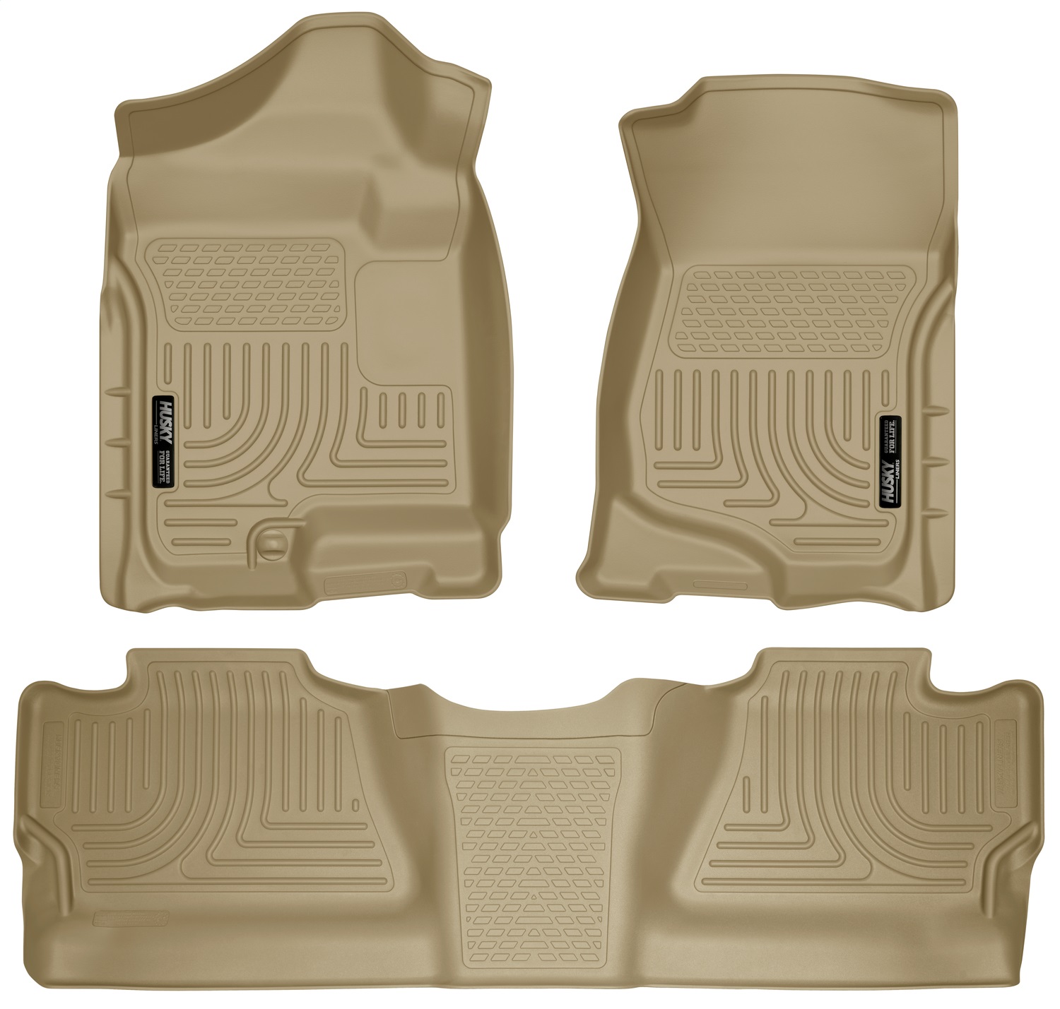 Husky Liners 98203 - 07-12 Chevy Silverado/GMC Sierra Crew Cab WeatherBeater Combo Tan Floor Liners Husky Liners 98203 - 07-12 Chevy Silverado/GMC Sierra Crew Cab WeatherBeater Combo Tan Floor Liners