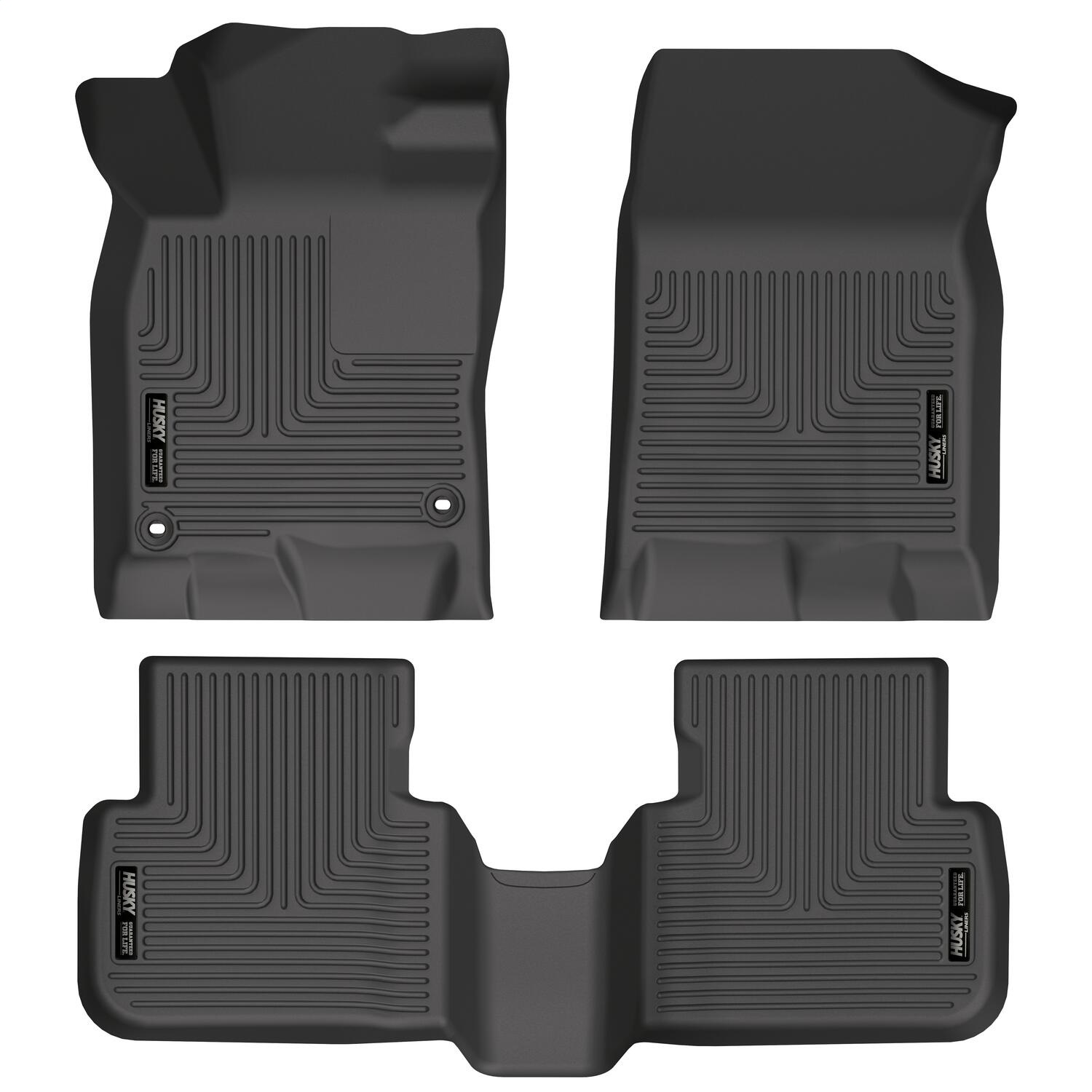 Husky Liners 95521 - 2022 Honda Civic WeatherBeater Front & 2nd Seat Floor Liners (Black)