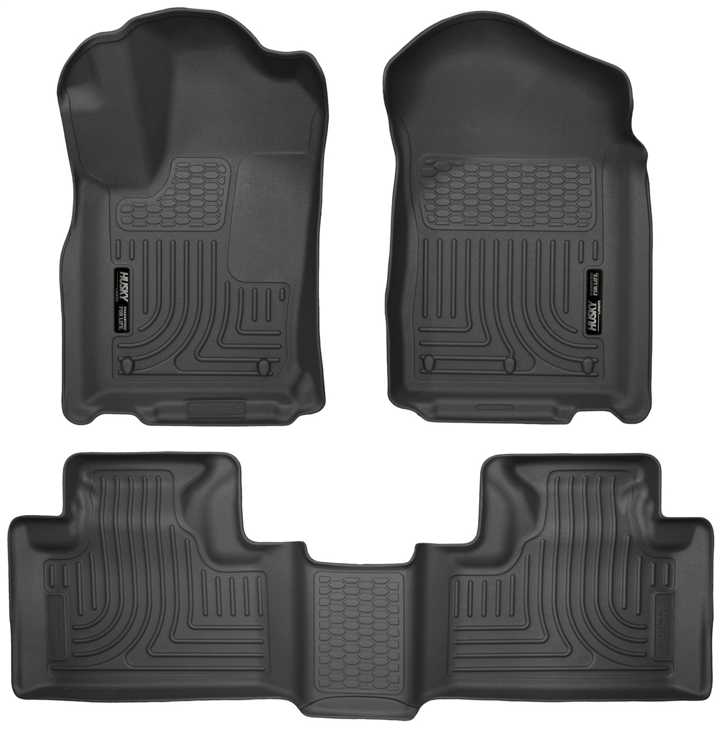 Husky Liners 99051 - 11-13 Dodge Durango / 11-13 Jeep Grand Cherokee WeatherBeater Combo Black Floor Liners