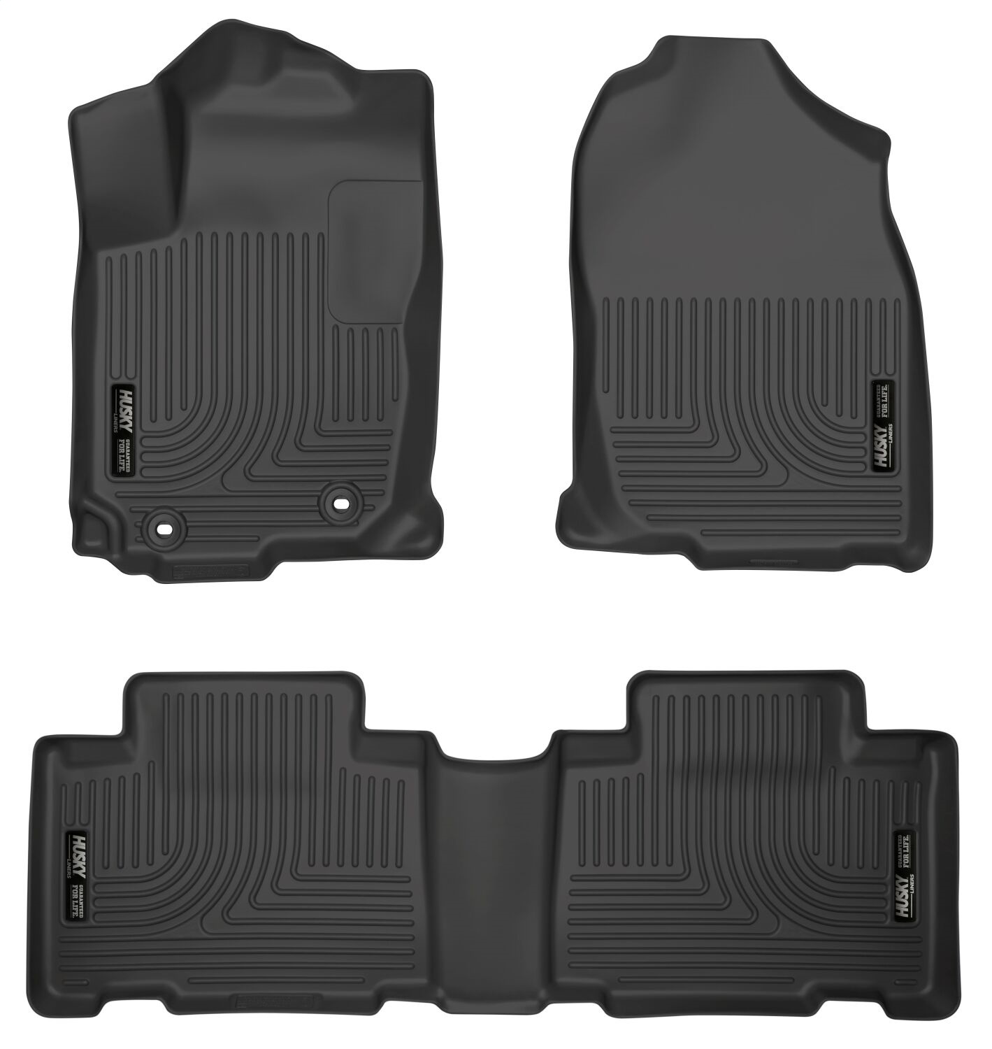 Husky Liners 98971 - 13 Toyota RAV4 Weatherbeater Black Front & 2nd Seat Floor Liners Husky Liners 98971 - 13 Toyota RAV4 Weatherbeater Black Front & 2nd Seat Floor Liners