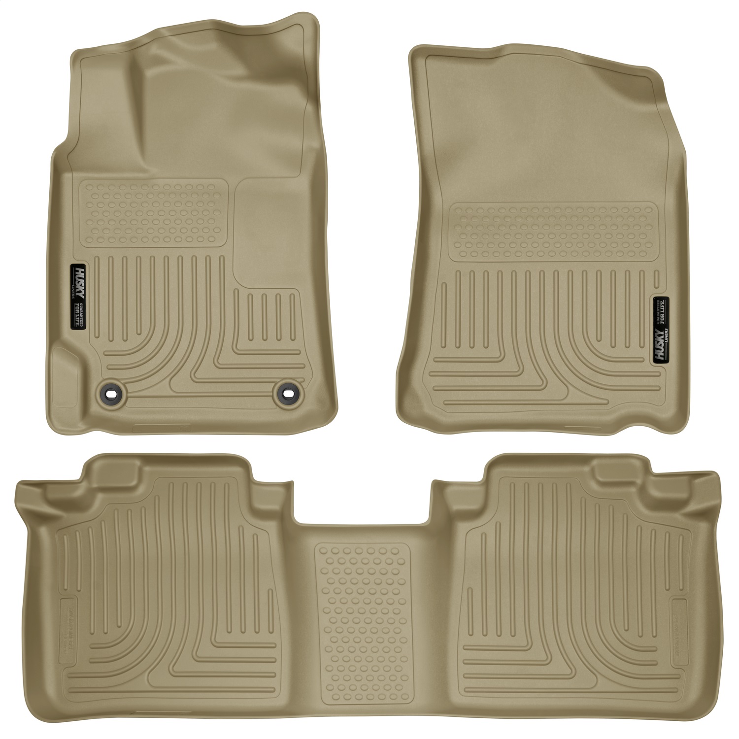 Husky Liners 98903 - 2012 Toyota Camry WeatherBeater Combo Tan Floor Liners
