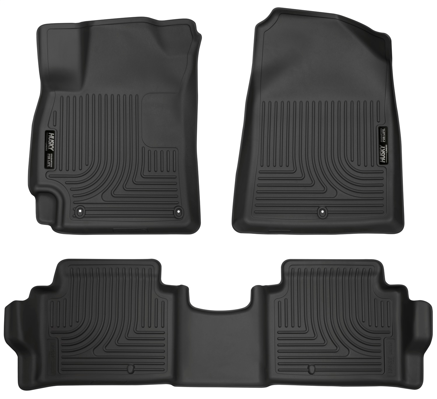 Husky Liners 98871 - 2017 Hyundai Elantra Weatherbeater Black Front and Second Row Floor Liners Husky Liners 98871 - 2017 Hyundai Elantra Weatherbeater Black Front and Second Row Floor Liners