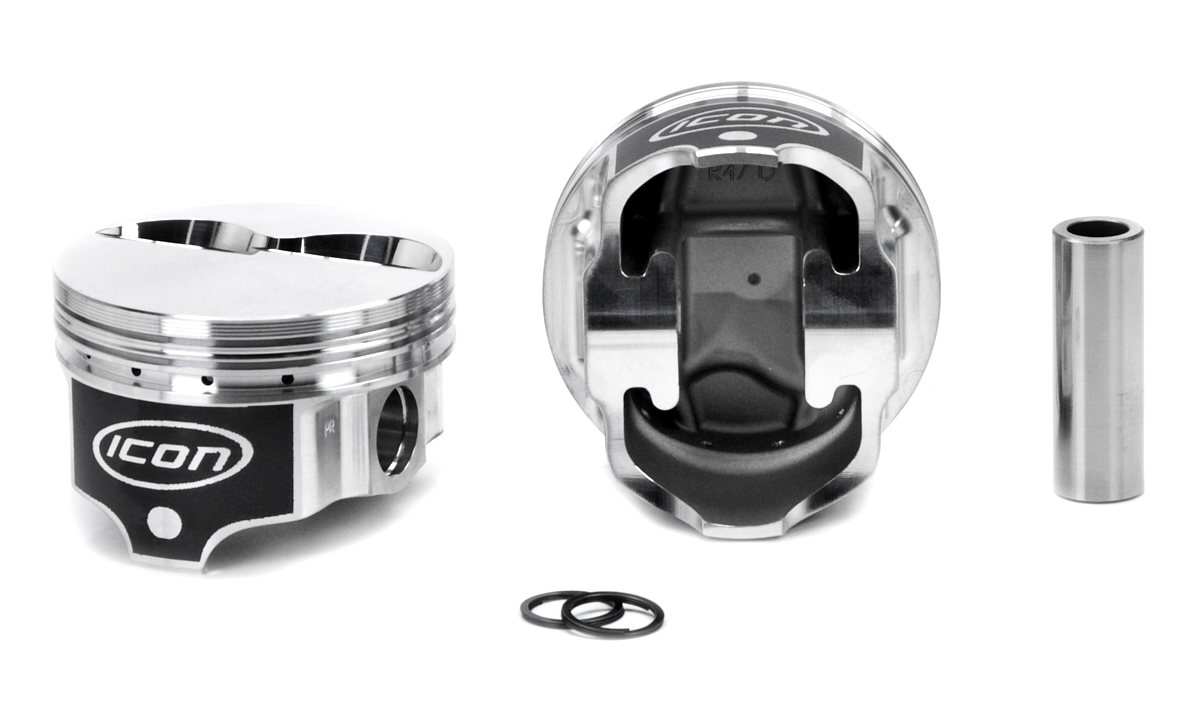 Icon Pistons IC719.030 - SBF FT Forged Piston Set 4.030 Bore -4.8cc