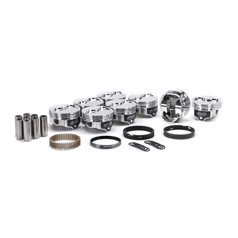 Icon Pistons IC842.030 - BBM Dished Piston Set 4.350 Bore  -26.7cc