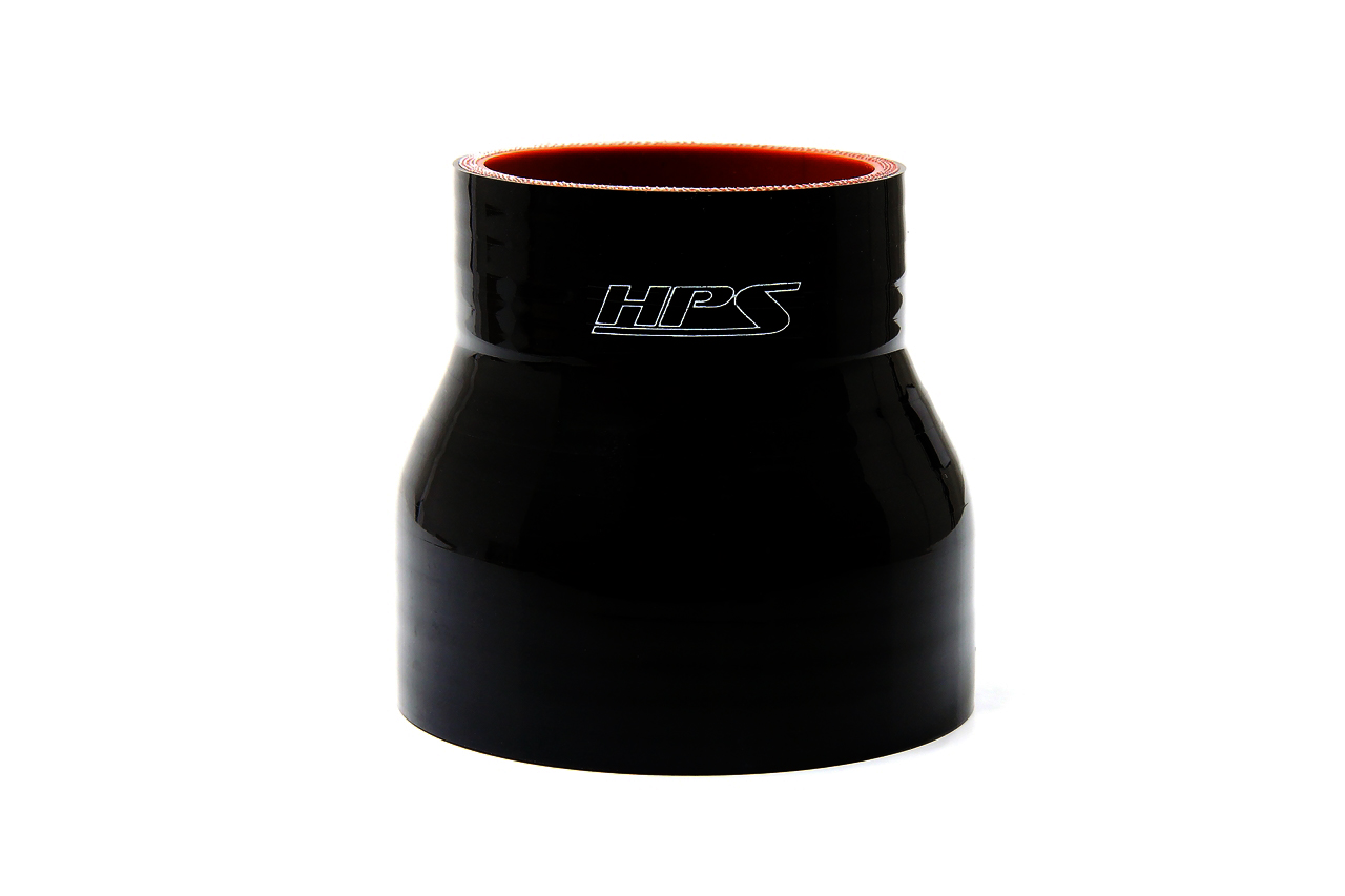 HPS Performance HTSR-300-325-L225-BLK - Silicone Reducer Hose,High Temp Reinforced,3" - 3-1/4" ID,2-1/4" Long,Black
