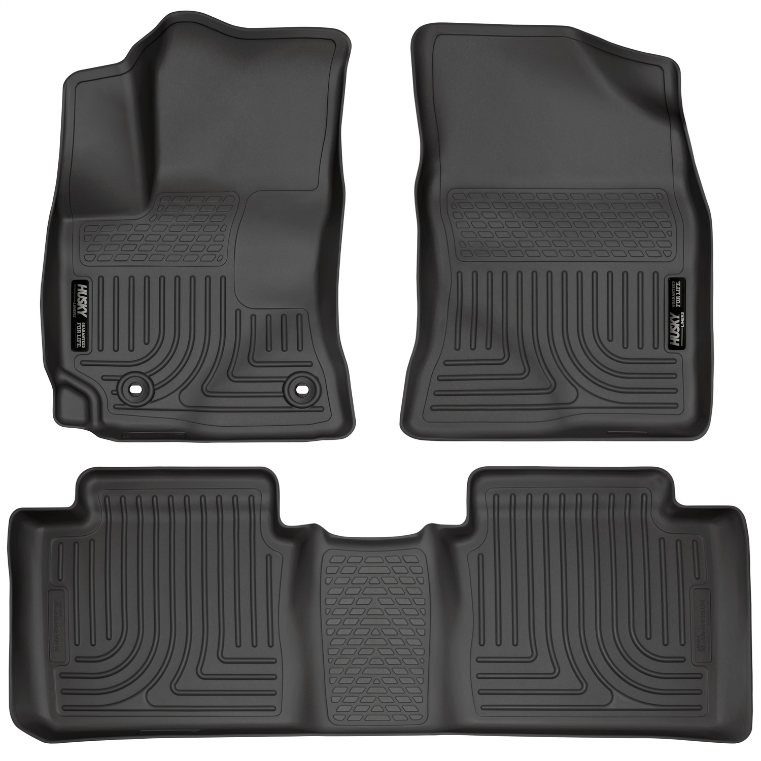 Husky Liners 99521 - 14 Toyota Corolla Weatherbeater Black Front & 2nd Seat Floor Liners Husky Liners 99521 - 14 Toyota Corolla Weatherbeater Black Front & 2nd Seat Floor Liners