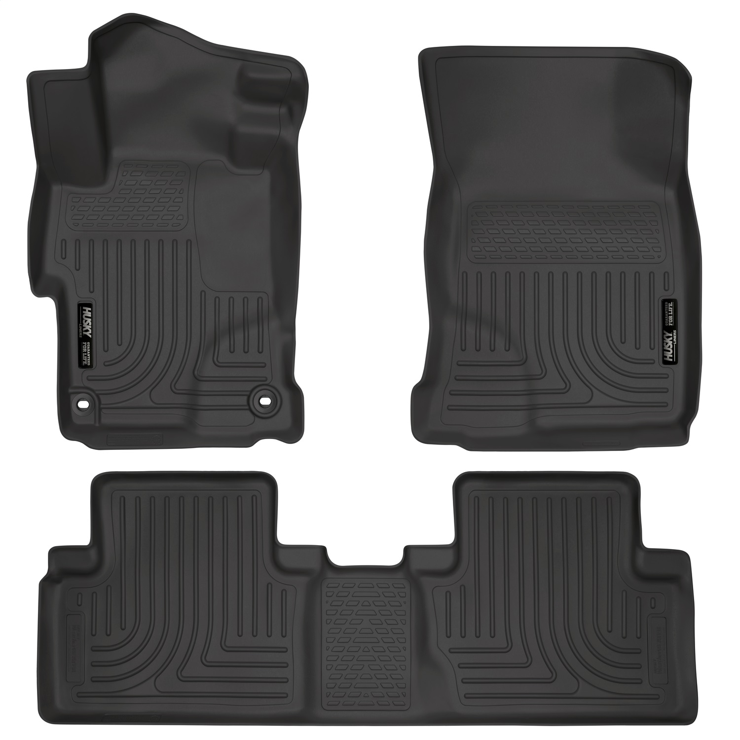 Husky Liners 99441 - 2014 Honda Civic Sedan WeatherBeater Black Front & 2nd Seat Floor Liners Husky Liners 99441 - 2014 Honda Civic Sedan WeatherBeater Black Front & 2nd Seat Floor Liners