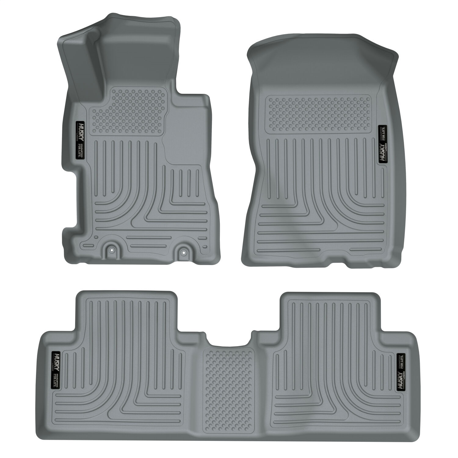 Husky Liners 98412 - 06-11 Honda Civic (4DR) WeatherBeater Combo Gray Floor Liners