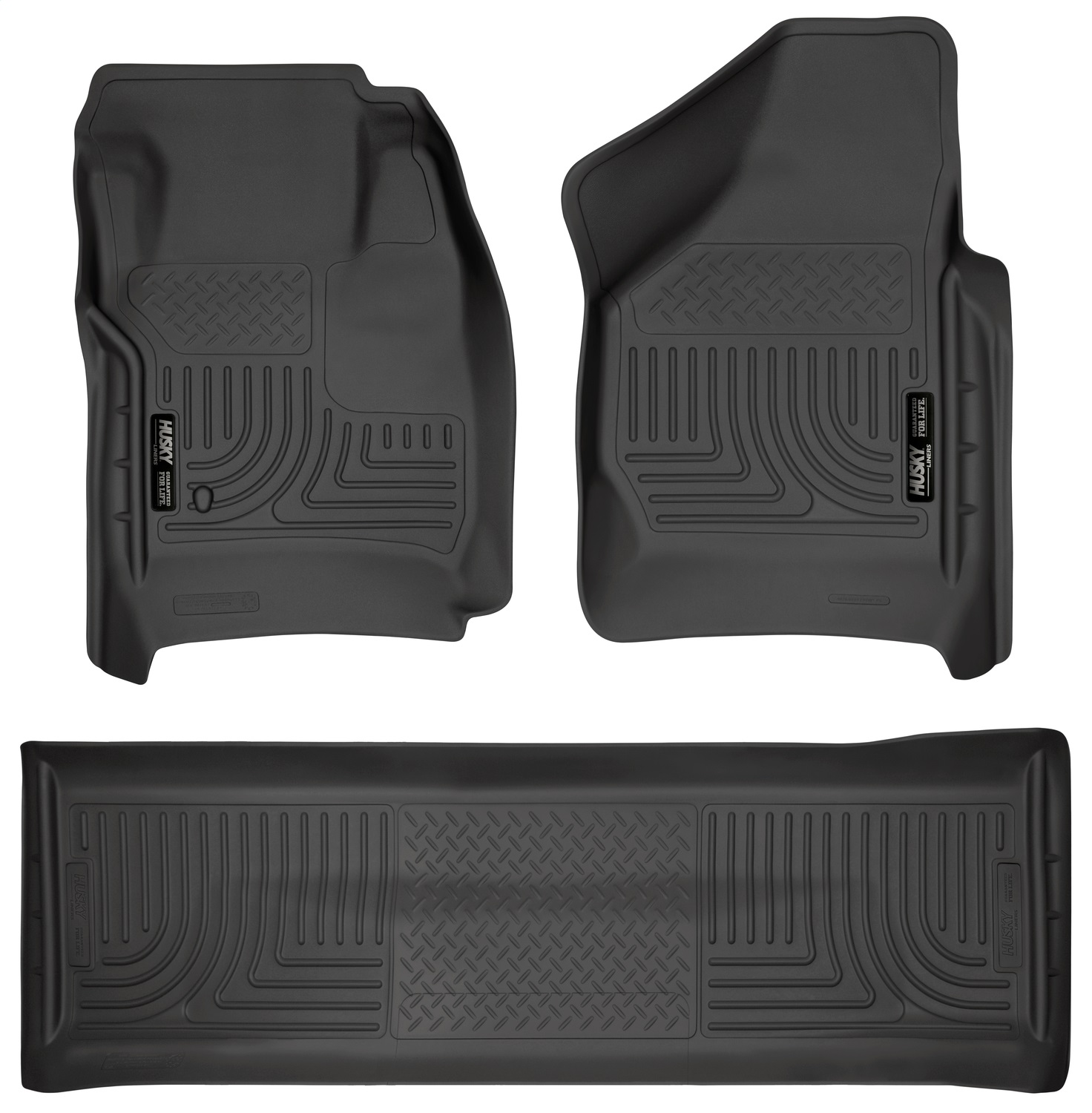 Husky Liners 98381 - 08-10 Ford SD Crew Cab WeatherBeater Combo Black Floor Liners (w/o Manual Trans Case) Husky Liners 98381 - 08-10 Ford SD Crew Cab WeatherBeater Combo Black Floor Liners (w/o Manual Trans Case)