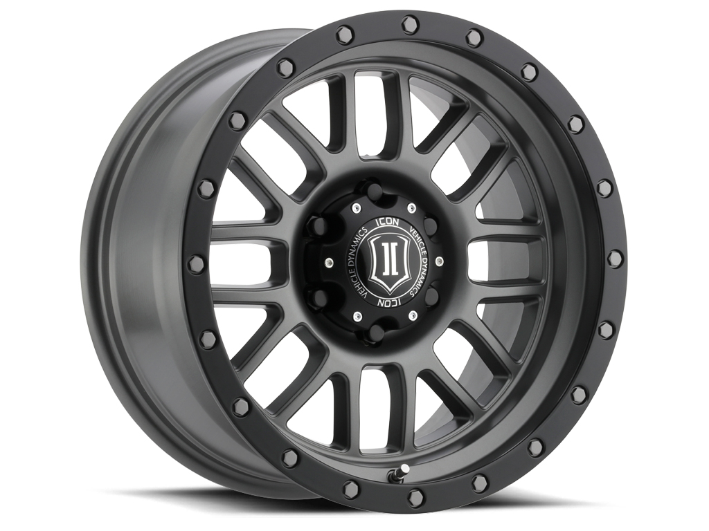Icon 1217858347TT - Alpha 17x8.5 6x5.5 0mm Offset 4.75in BS 106.1mm Bore Titanium Wheel