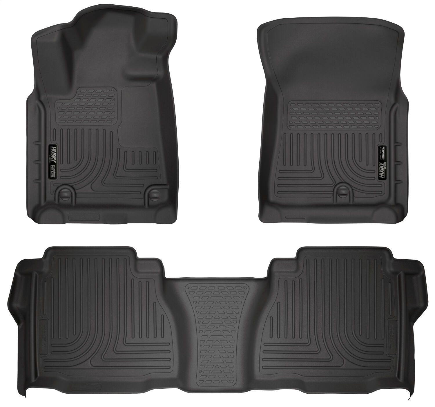 Husky Liners 98581 - 07-11 Toyota Tundra Double/CrewMax Cab WeatherBeater Combo Black Floor Liners Husky Liners 98581 - 07-11 Toyota Tundra Double/CrewMax Cab WeatherBeater Combo Black Floor Liners