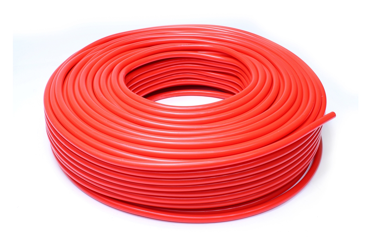 HPS Performance HTSVH35-REDX50 - High Temperature Silicone Vacuum Hose Tubing,3.5mm ID,50 feet Roll,Red