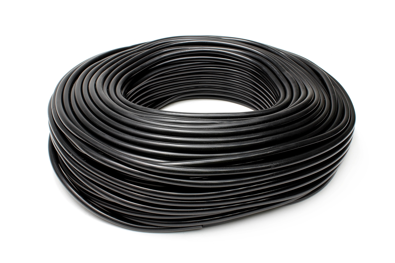 HPS Performance HTSVH35-BLKX50 - High Temperature Silicone Vacuum Hose Tubing,3.5mm ID,50 feet Roll,Black