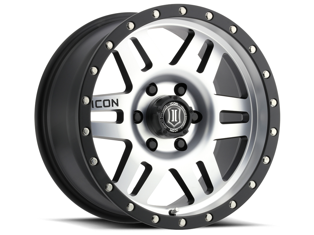 Icon 1417856350MB - ALLOYS SIX SPEED SAT BLK MACH - 17 X 8.5 / 6 X 135 / 6MM / 5" BS
