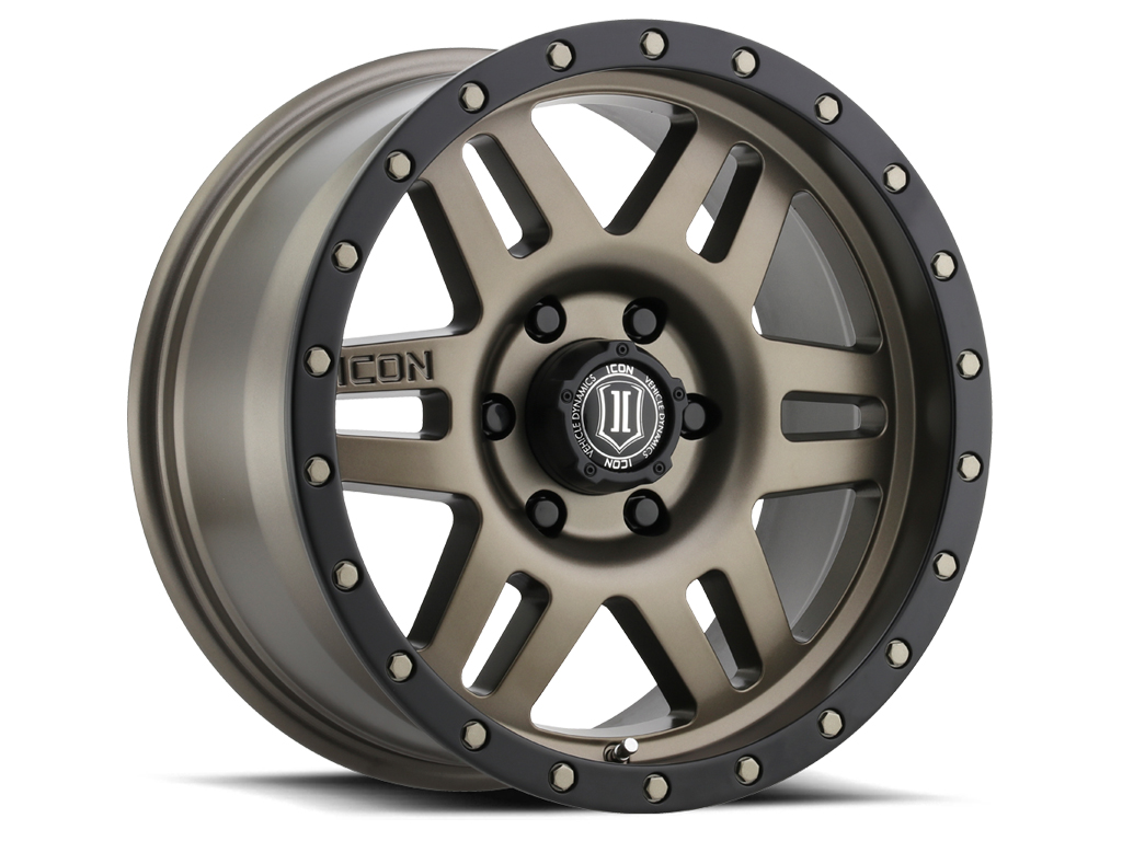Icon 1417858357BR - Six Speed 17x8.5 6x5.5 25mm Offset 5.75in BS 108.1mm Bore Bronze Wheel Icon 1417858357BR - Six Speed 17x8.5 6x5.5 25mm Offset 5.75in BS 108.1mm Bore Bronze Wheel