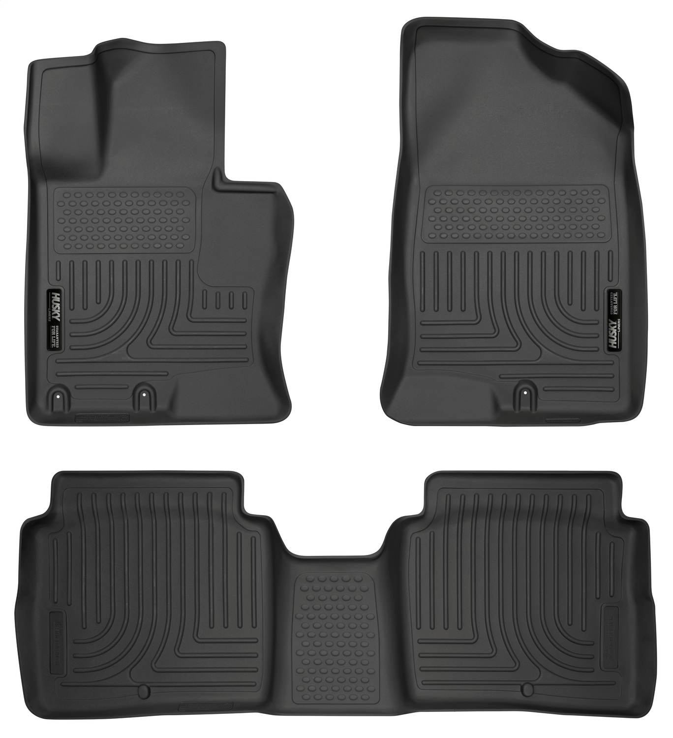 Husky Liners 99691 - 11-14 Kia Optima Weatherbeater Black Front & 2nd Seat Floor Liners