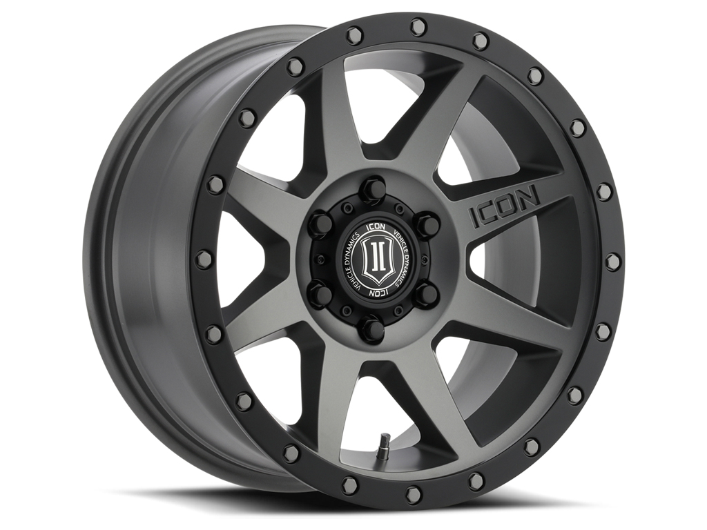 Icon 1817855557TT - Rebound 17x8.5 5x150 25mm Offset 5.75in BS 110.1mm Bore Titanium Wheel Icon 1817855557TT - Rebound 17x8.5 5x150 25mm Offset 5.75in BS 110.1mm Bore Titanium Wheel