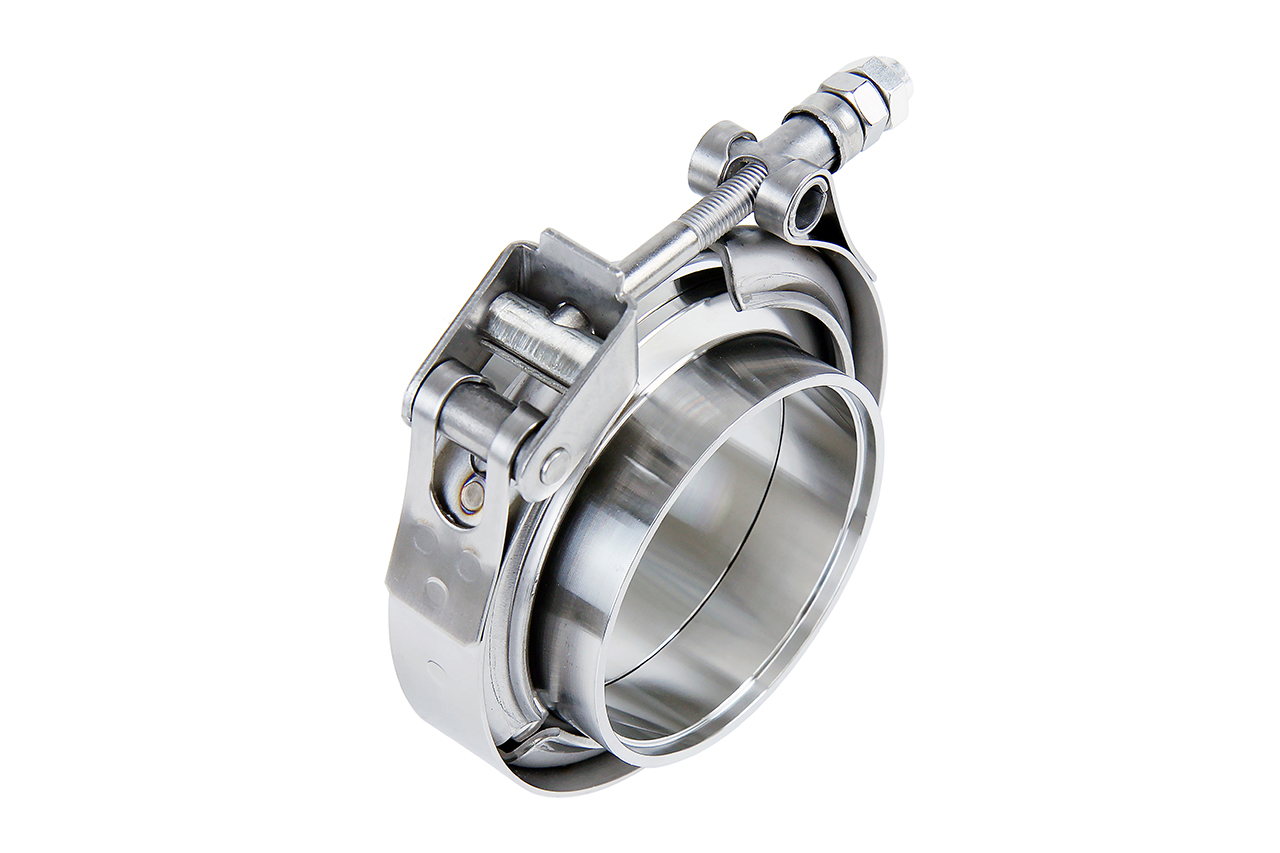 HPS Performance VCKIT-SS-250 - HPS V-band clamp with interlocking stainless steel flanges for 2.5" OD tubing HPS Performance VCKIT-SS-250 - HPS V-band clamp with interlocking stainless steel flanges for 2.5" OD tubing