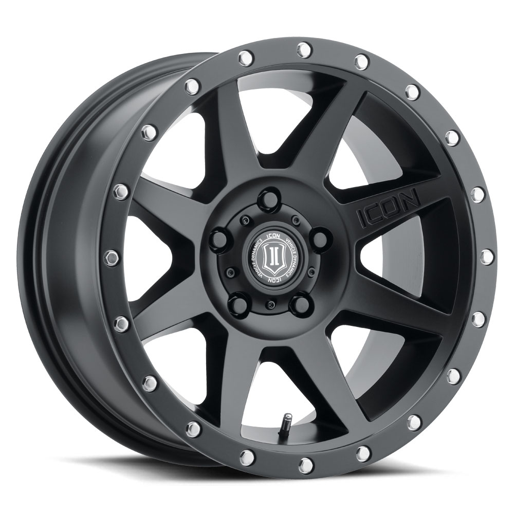 Icon 1817856547SB - Rebound 17x8.5 5x4.5 0mm Offset 4.75in BS 71.5mm Bore Satin Black Wheel