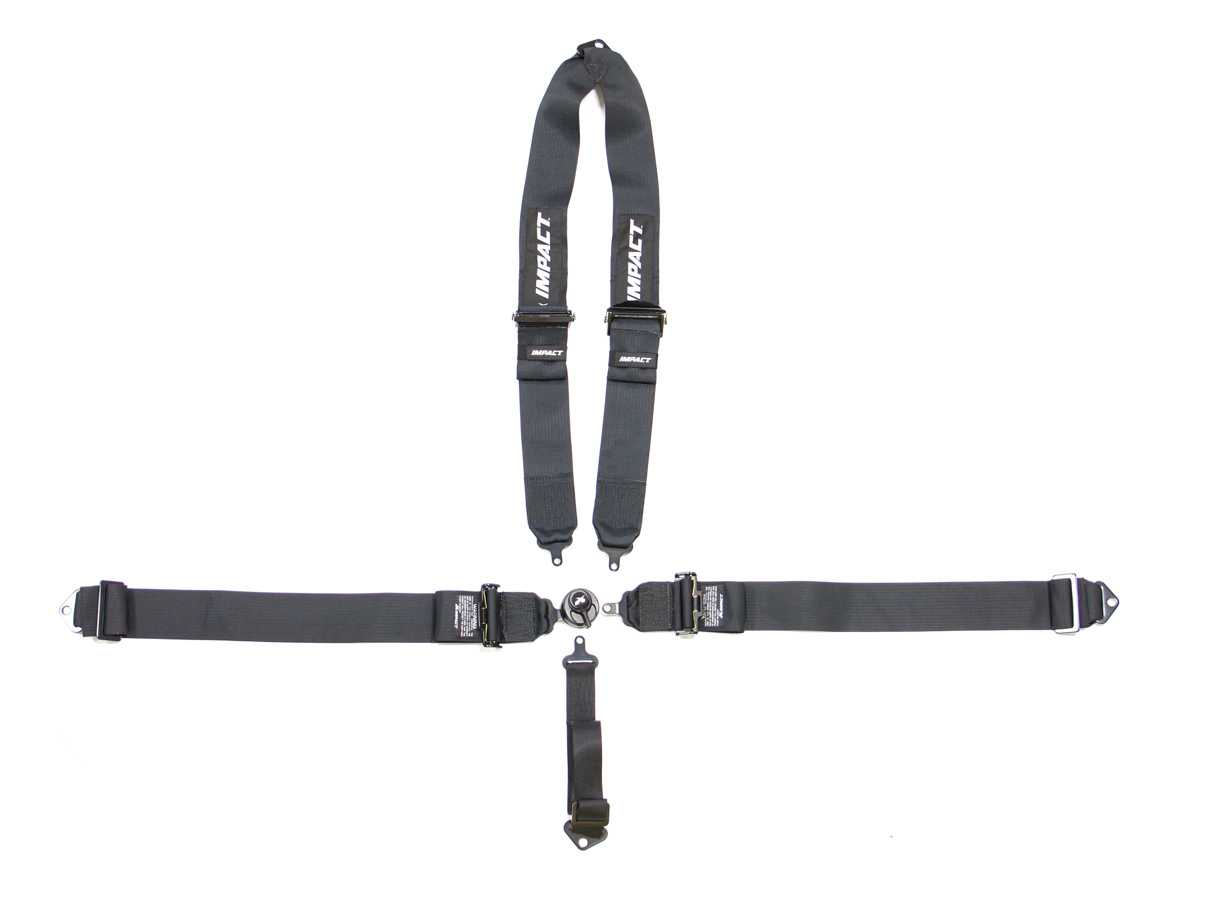 Impact Racing 57941111 - 5-PT Wizard Harness V-Type Shoulder P/D Grey