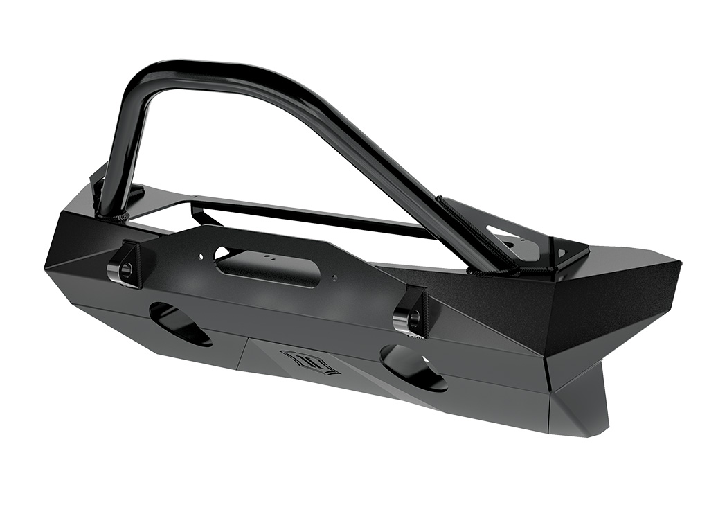 Icon 25244 - 2018+ Jeep Wrangler JL / 2020+ Jeep Gladiator JT Pro Recessed Impact Front Bumper w/Bar & Tabs Icon 25244 - 2018+ Jeep Wrangler JL / 2020+ Jeep Gladiator JT Pro Recessed Impact Front Bumper w/Bar & Tabs