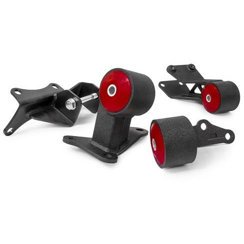 Innovative Mounts 18750-95A - 84-87 Civic/CRX Conversion Engine Mount Kit B Series Cable Manual 500+HP 95A Red
