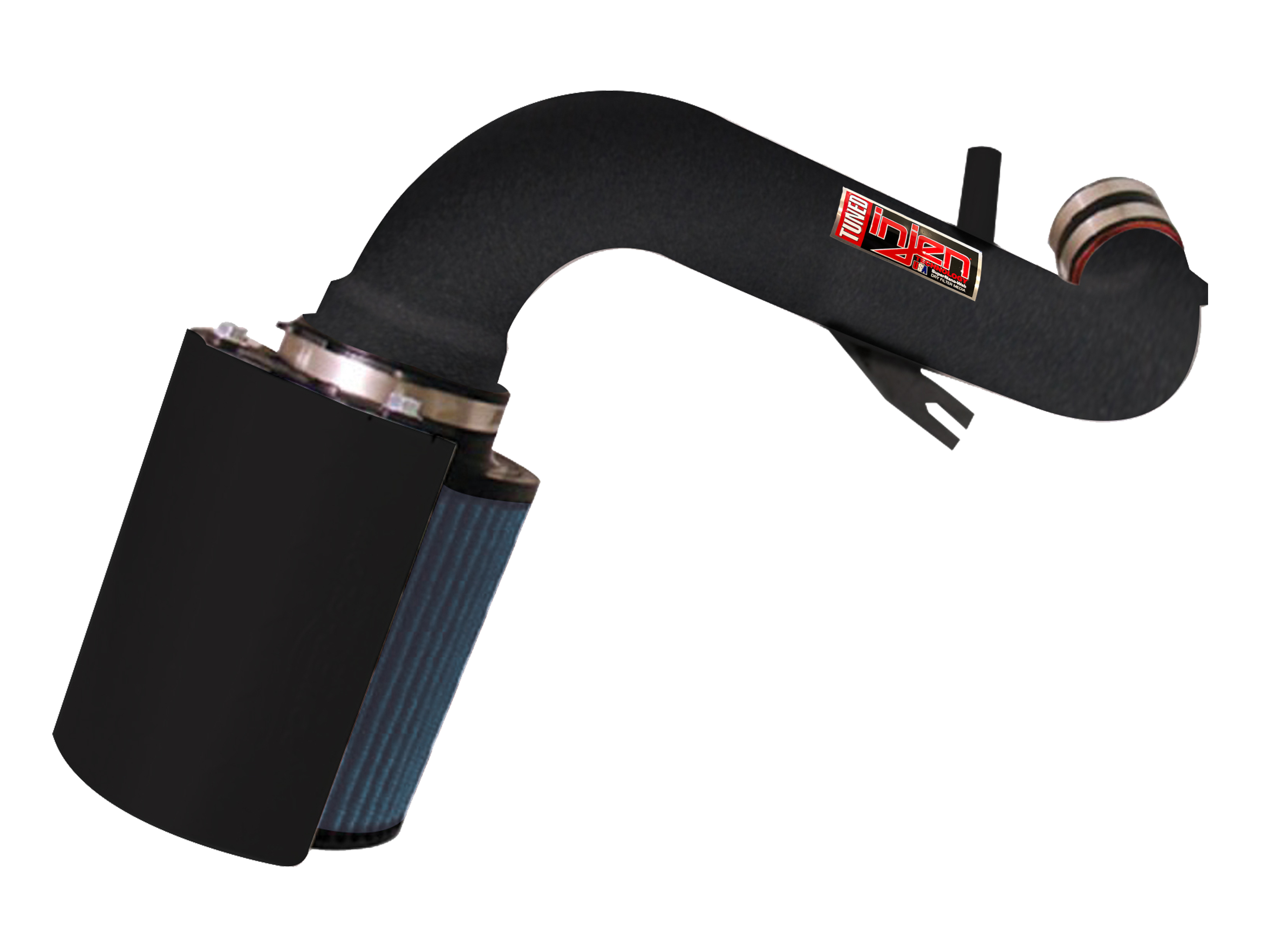 Injen PF1800WB - 05-06 Dakota / 06-07 Raider 4.7L V8 Power-Flow (incl. Diamond plate heat shield) Wrinkle Black