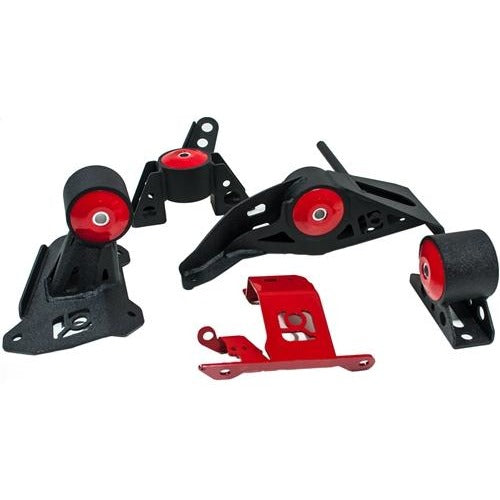 Innovative Mounts 61550-95A - 2012+ Lotus Exige S V6 Replacement Engine Mount Kit 3.5L V6 500+HP 95A Red