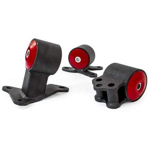 Innovative Mounts 40155-95A - 94-01 Integra Conversion Mount Kit B/D-Series Auto To Manual /Cable 500+HP 95A Red