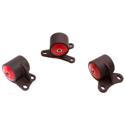 Innovative Mounts 40156-75A - 94-01 Integra Replacement Engine Mount Kit B/D-Series Automatic Trans Only/Except Type-R 250-400HP 75A Black