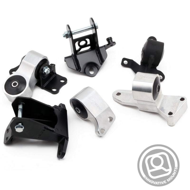 Innovative Mounts B90850-85A - 06-11 Civic Si Replacement Billet Mount Kit K Series/Manual Grey/400-500Hp