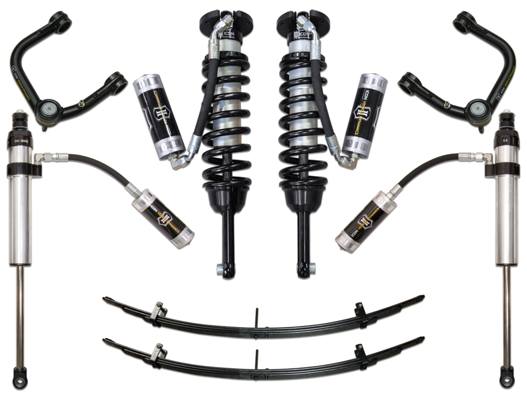 Icon K53005T - 05-15 Toyota Tacoma 0-3.5in/2016+ Toyota Tacoma 0-2.75in Stg 5 Suspension System w/Tubular Uca