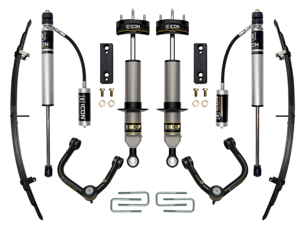 Icon K53222T - 2005-2023 Toyota Tacoma, 0-2" Lift, Stage 3 EXP Suspension System, Tubular UCA