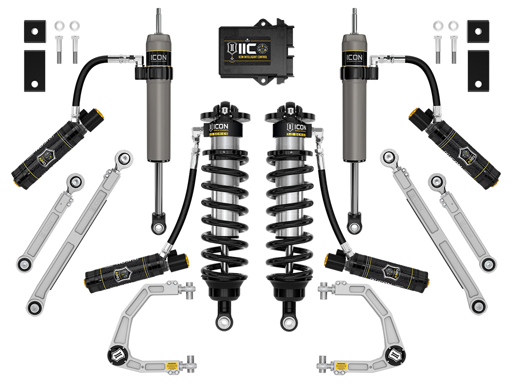 Icon K53214 - 2022-2024 Toyota Tundra, 1.25-3.25" Lift, Stage 4, 3.0 Suspension System, Billet