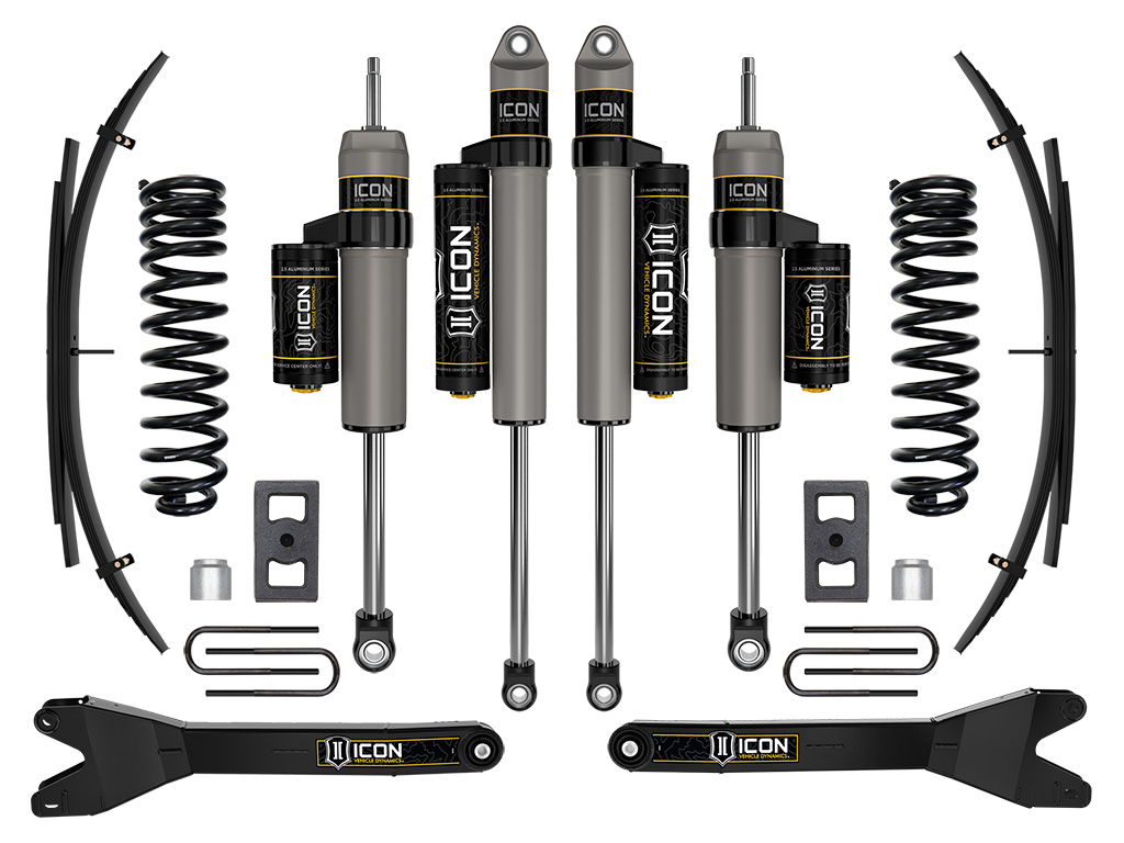 Icon K62562RL - 2023 Ford F-250/F-350 Super Duty 4WD Diesel, 2.5" Lift, Stage 2 Suspension System w/ Radius Arms and Expansion Packs Icon K62562RL - 2023 Ford F-250/F-350 Super Duty 4WD Diesel, 2.5" Lift, Stage 2 Suspension System w/ Radius Arms and Expansion Packs