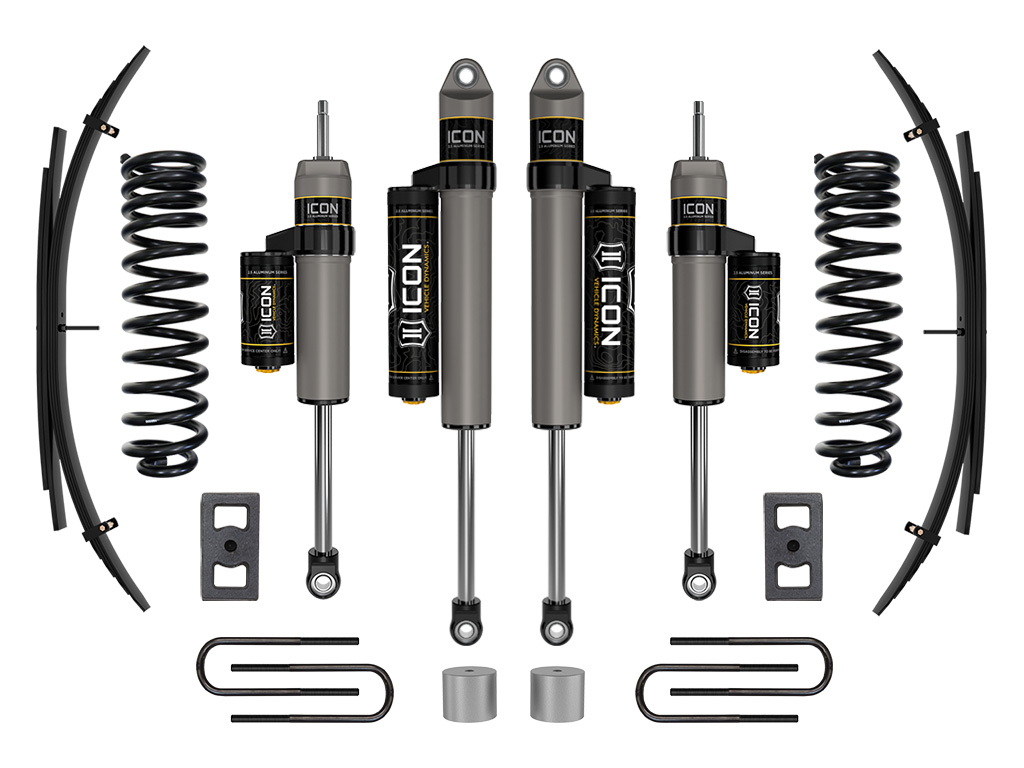 Icon K62562L - 2023 Ford F-250/F-350 Super Duty 4WD Diesel, 2.5" Lift, Stage 2 Suspension System w/ Expansion Packs