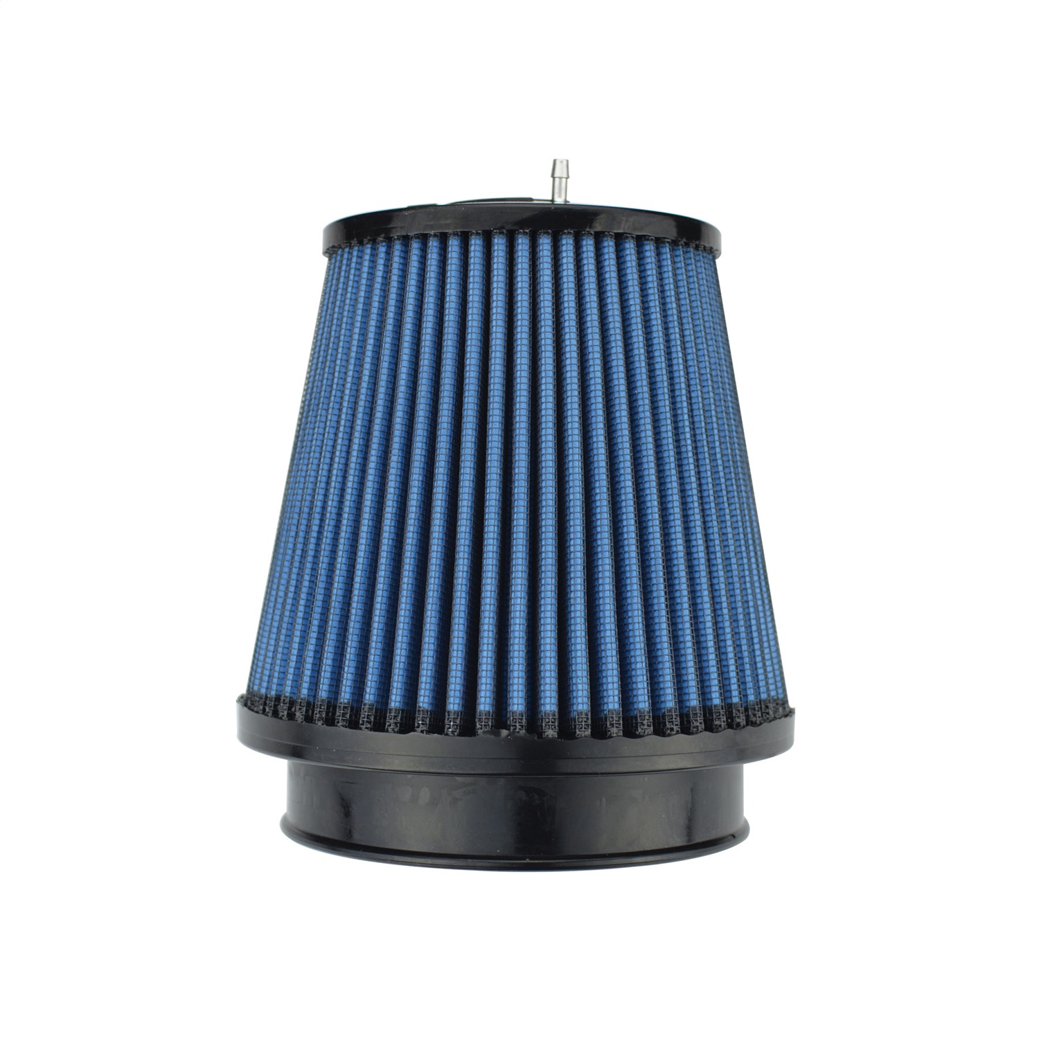 Injen X-1082-BB - NanoWeb Dry Air Filter 4.0 Flange w/ShurLok / 5.63 Base OD /6.0 Tall /4.0 Top w/Barb Fitting