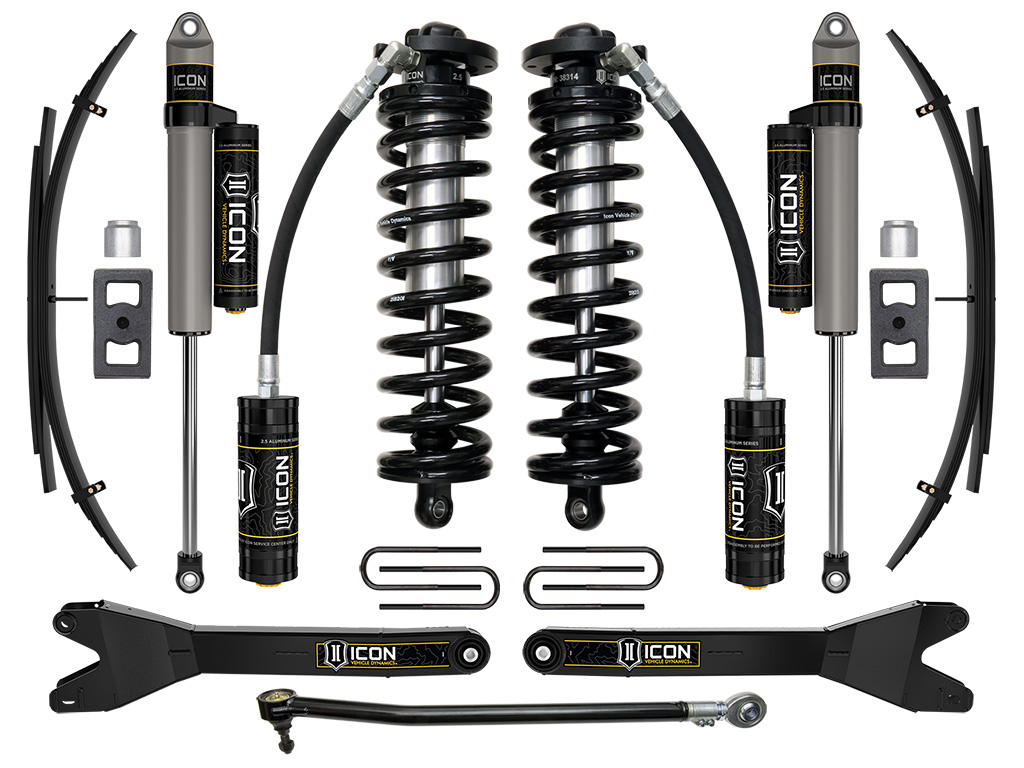 Icon K63163RL - 2023 Ford F-250/F-350 Super Duty 4WD, 2.5-3" Lift, Stage 3 Coilover Conversion System w/ Radius Arms & Expansion Packs Icon K63163RL - 2023 Ford F-250/F-350 Super Duty 4WD, 2.5-3" Lift, Stage 3 Coilover Conversion System w/ Radius Arms & Expansion Packs