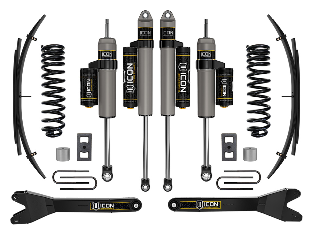 Icon K62592RL - 2023 Ford F-250/F-350 Super Duty 4WD Gas, 2.5" Lift, Stage 2 Suspension System w/ Radius Arms and Expansion Packs Icon K62592RL - 2023 Ford F-250/F-350 Super Duty 4WD Gas, 2.5" Lift, Stage 2 Suspension System w/ Radius Arms and Expansion Packs